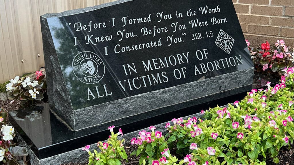 Catholic parish dedicates memorial to unborn victims of abortion