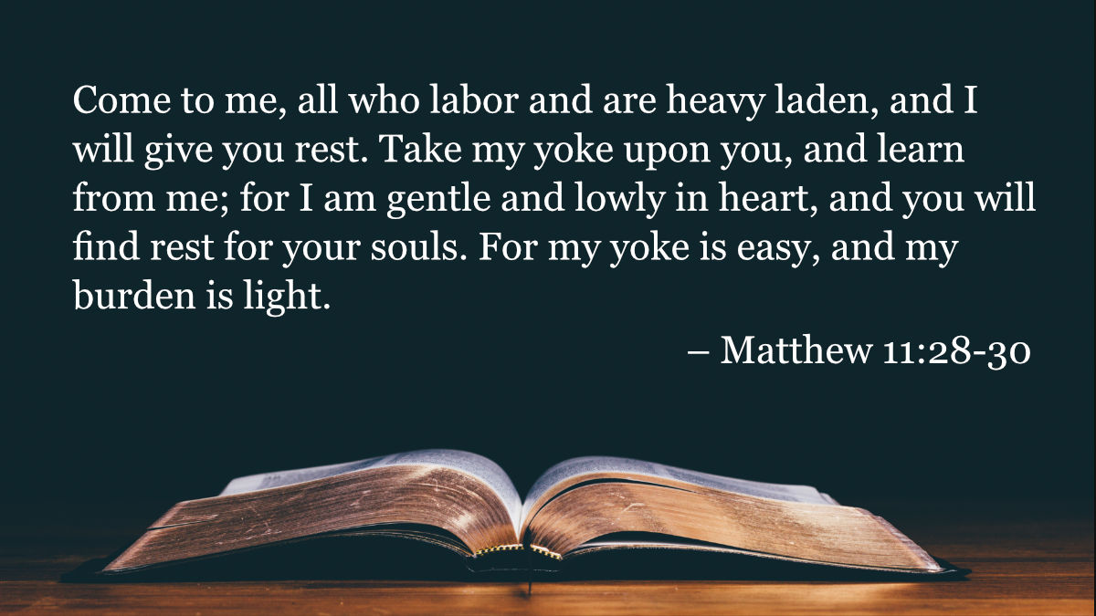 Your Daily Bible Verses — Matthew 11:28 30