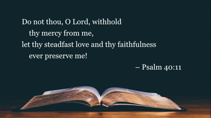 Your Daily Bible Verses — Psalm 40:11
